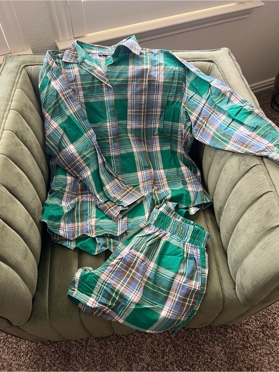 Gigio Other - Green Plaid Women's Pajama Set - Classic Relaxed Fit